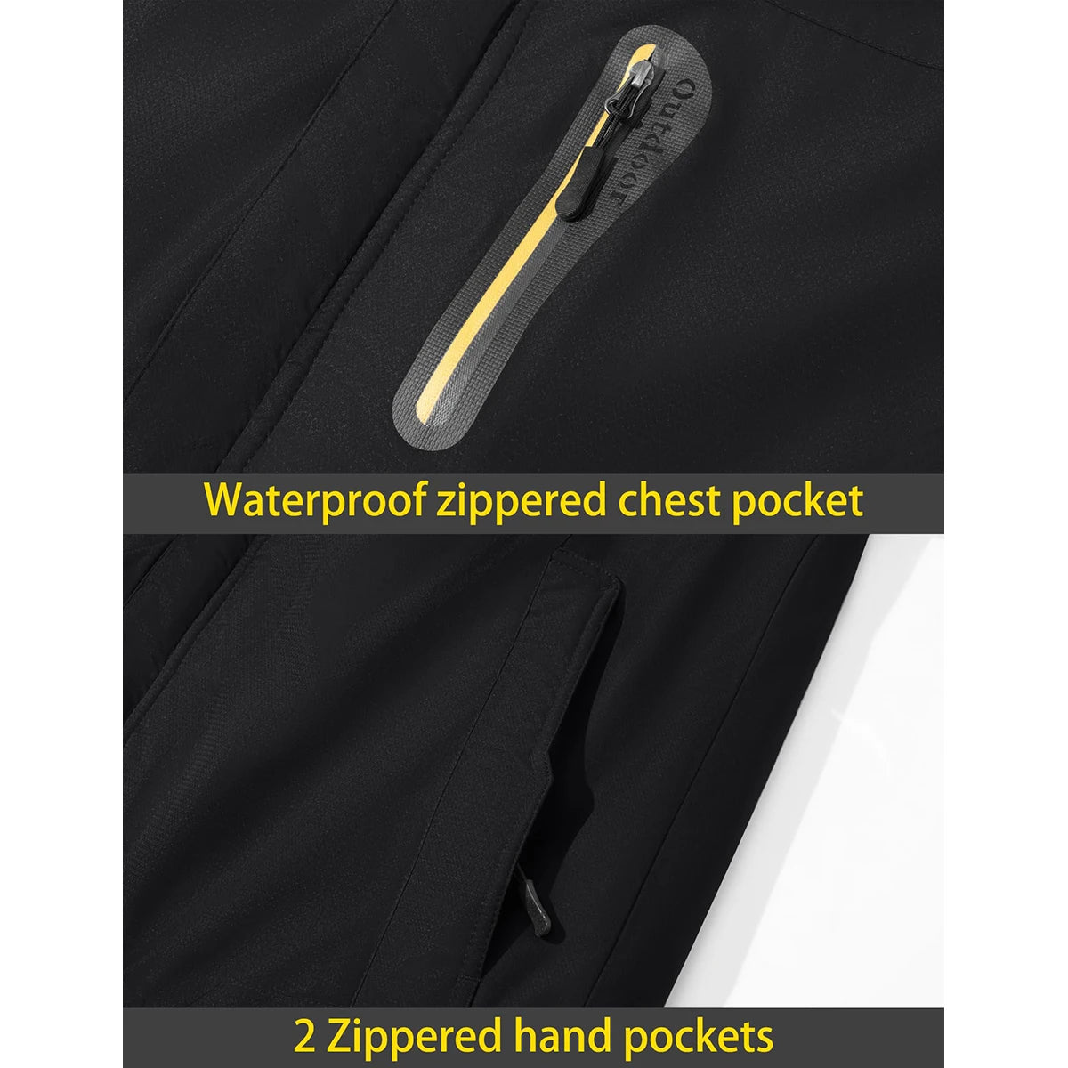 TACVASEN Men's Waterproof Ski Jacket Fleece Lining Warmth Parka Winter Snow Working Outdoors Hooded Coat Rain Shell Windbreaker