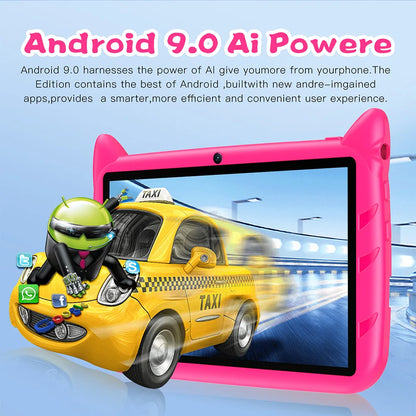 New 7 Inch 5G WiFi Tablet Quad Core 4GB RAM 64GB ROM Kids Learning Education Android Tablets Dual Cameras Google 4000mAh