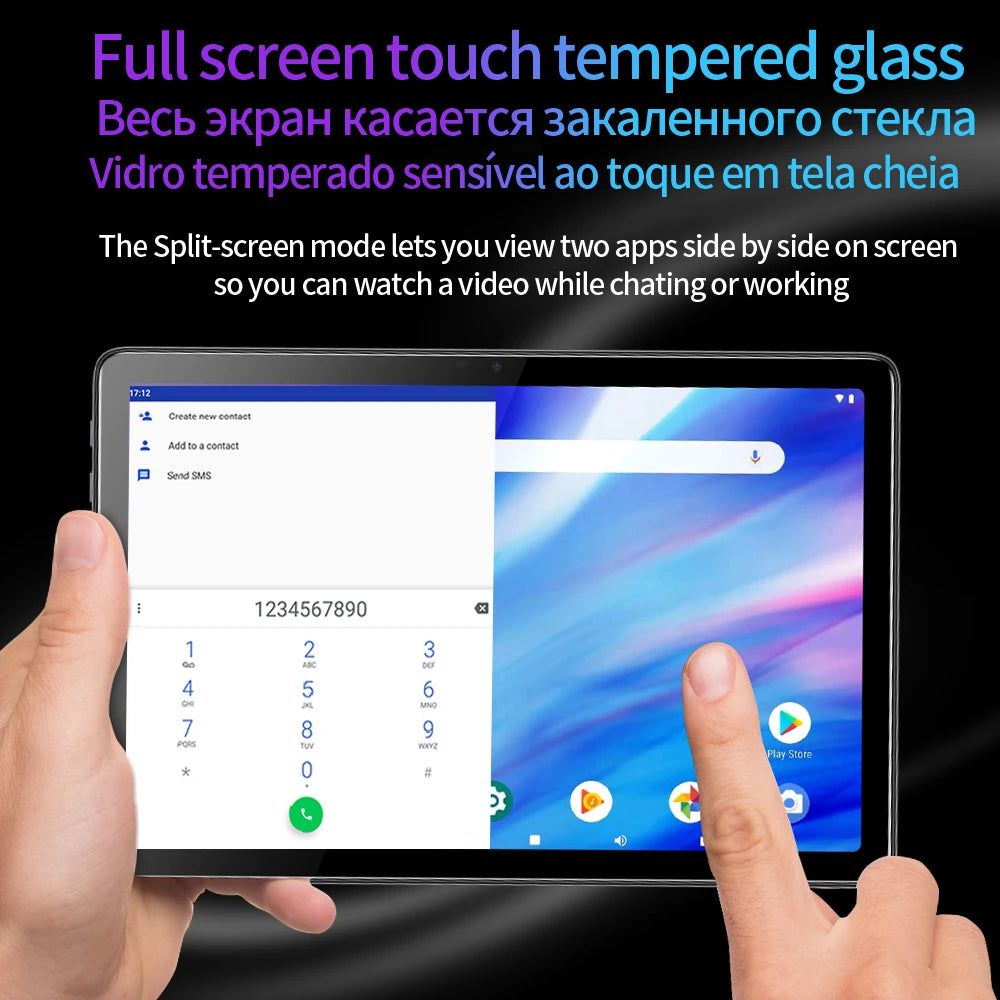 BDF-Y7 New 5G Pad 10.1 Inch Tablets Octa Core 8GB+256GB ROM HD Display Double SIM Dual Cameras Tablet Pc with Keyboard Mouse