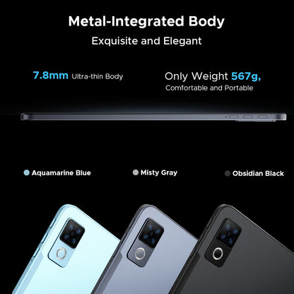 DOOGEE U12 Tablet PC Android 16 Gemini AI 12'' FHD+ Screen 24GB RAM 128GB 9000mAh Large Battery 7.8mm Ultra-thin Smart Pad
