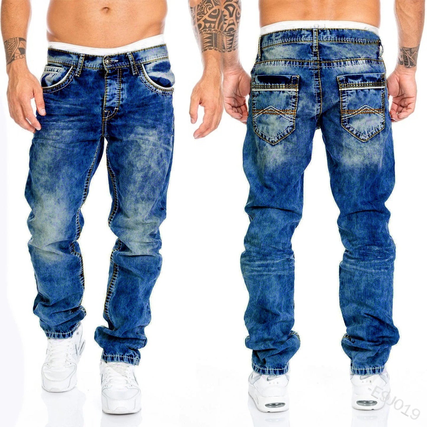 Stretch Slim Baggy Jeans
