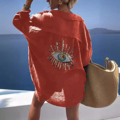 Women's Swimming Suit 2026 Beach Wear Dress Bathing Cover Ups Tunic Swimsuit Flip Collar Casual Fashion Shirt Polyester Spandex