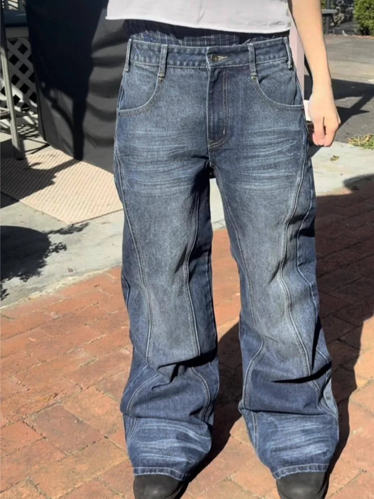 Vintage Embroidery Hip Hop Jeans