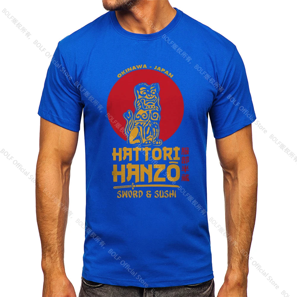 Men's Hattori Hanzo Printed T-shirt 100% Cotton Harajuku Classic Tees for Men Women Casual Shirt Tops Wear