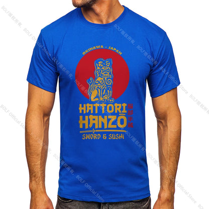 Men's Hattori Hanzo Printed T-shirt 100% Cotton Harajuku Classic Tees for Men Women Casual Shirt Tops Wear