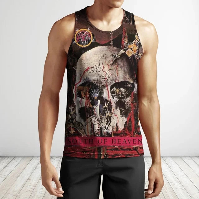 Slayer Rock Band 3D Print Tank Tops Men's Women Streetwear Hip Hop Oversized Fitness Gym Vest Sport Sleeveless Tops Men Clothing