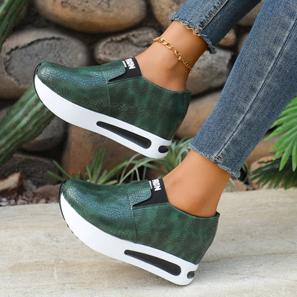 Women's Sneakers Spring Autumn Solid Color Comfortable Platform Walking Shoe Light Non-slip Thick-soled Low-top Shoes Zapatillas