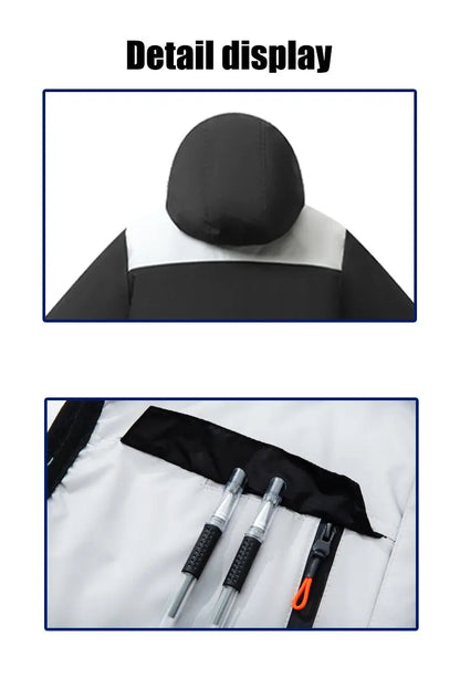 Summer Cooling Jacket Men Hooded Fan Jacket Heat Resistant Fan Air Conditioner Clothes Breathable Outdoor Fishing Fan Workwear