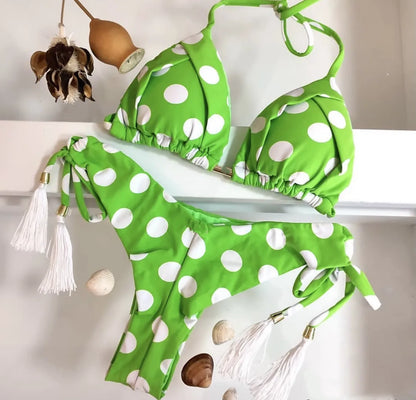 Women's Printed Bikini Beach Holiday Trio