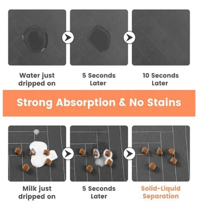 VIKAMA Cartoon Pet Floor Mats Diatomite Non-Slip Water Absorption Wear-Resistant Leakage Easy To Clean Dog Food Mat Cat Food Mat