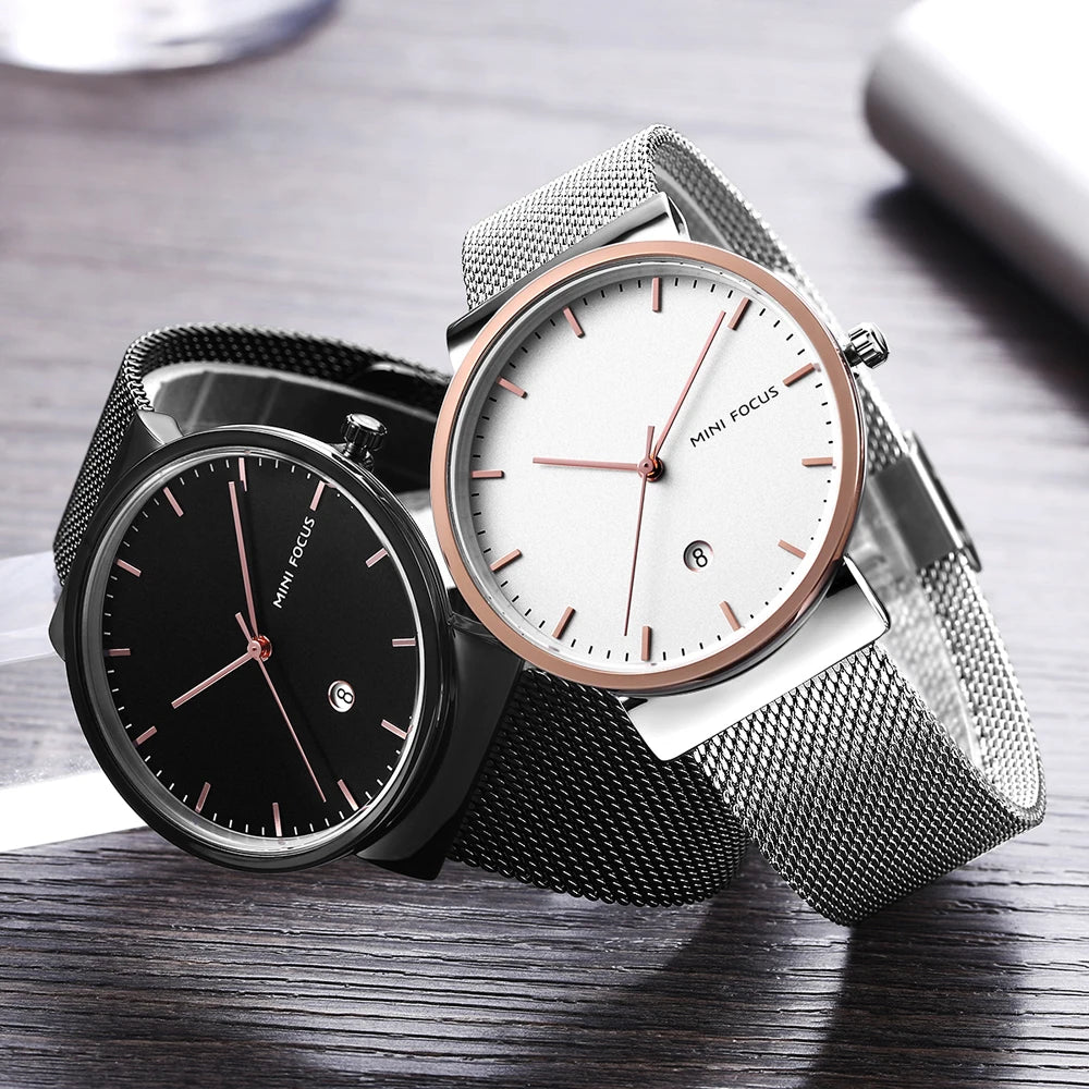 New Fashion Watch For Men High Quality Luxury Stainless Steel Waterproof Classic Quartz Wristwatches Male Big Face Clock