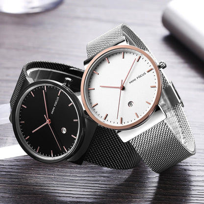 New Fashion Watch For Men High Quality Luxury Stainless Steel Waterproof Classic Quartz Wristwatches Male Big Face Clock