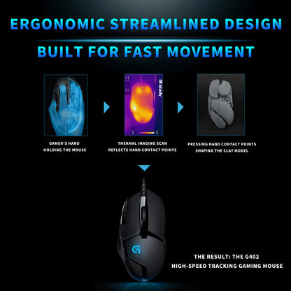 Logitech G402 Wired Gaming Mouse – Macro, CSGO Ready