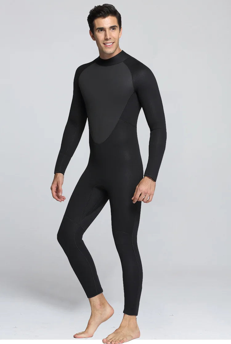 Scuba Diving Suit for Men, 5mm Neoprene Wetsuit Winter Swimsuit, One-Piece Design, Blind Seam,Back Zipper