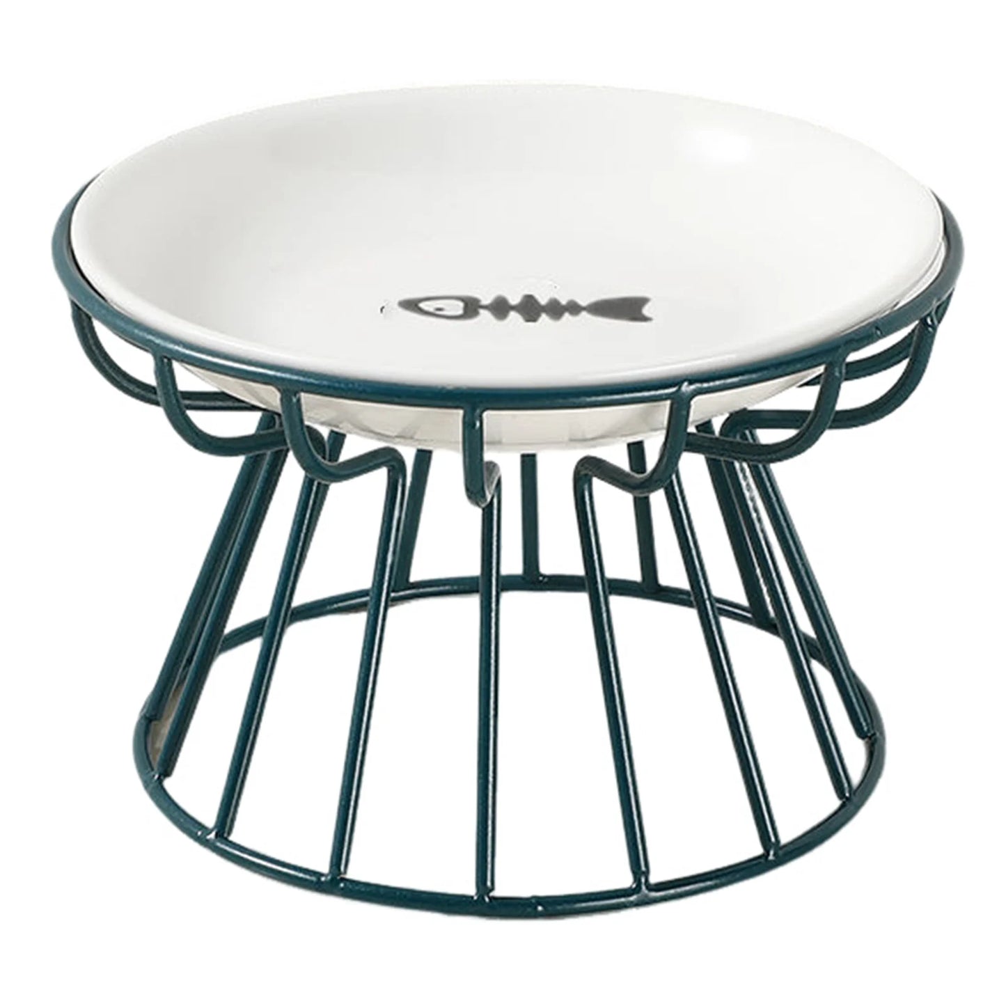 Pet ceramic bowl, tall cat food bowl, snack canister dish, cat food bowl with neck protection and anti-toppling function