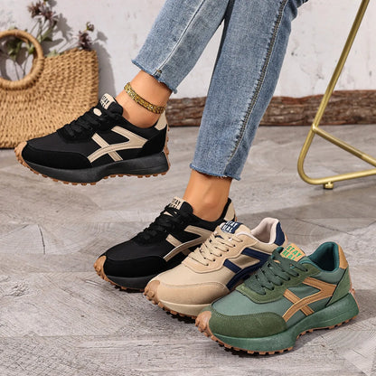 Women Sneakers 2025 New Leisure Running Shoes Fashion Designer Leather Sneakers Women Luxury Platform Sports Shoes for Women