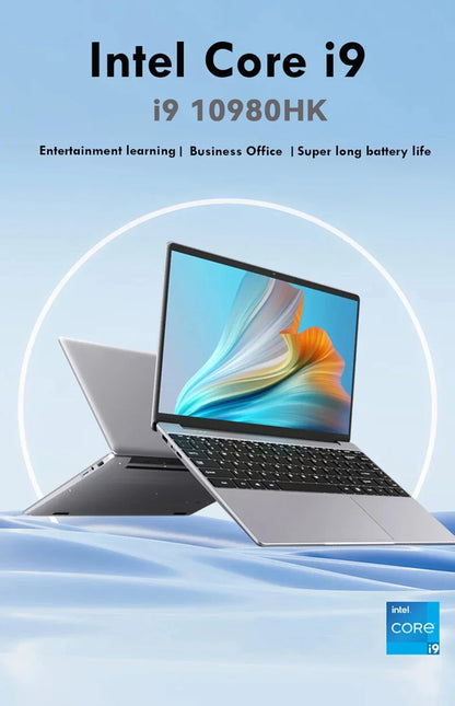 Intel Core i9-10980hk 14.1” Gaming i9 Laptop Windows 11 16GB RAM 1/2TB M.2 SSD Laptops 4K HD Gaming Notebook PC