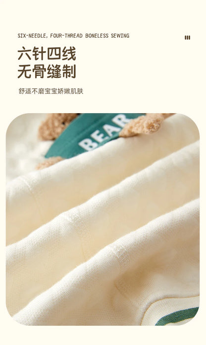 Baby Clothes for Autumn, Class A, Boys' Full-Month Outfit, One-Piece Romper, Baby Thermal Interlayered Warm Newborn Bodysuit