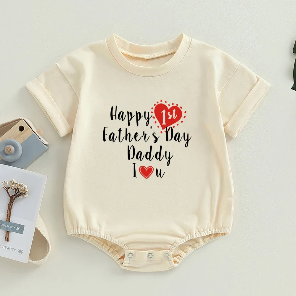 Happy Father's Day To The Best Daddy Baby Retro Bubble Romper Baby Boy Girl Fathers Day Outfits Baby Shower Gifts