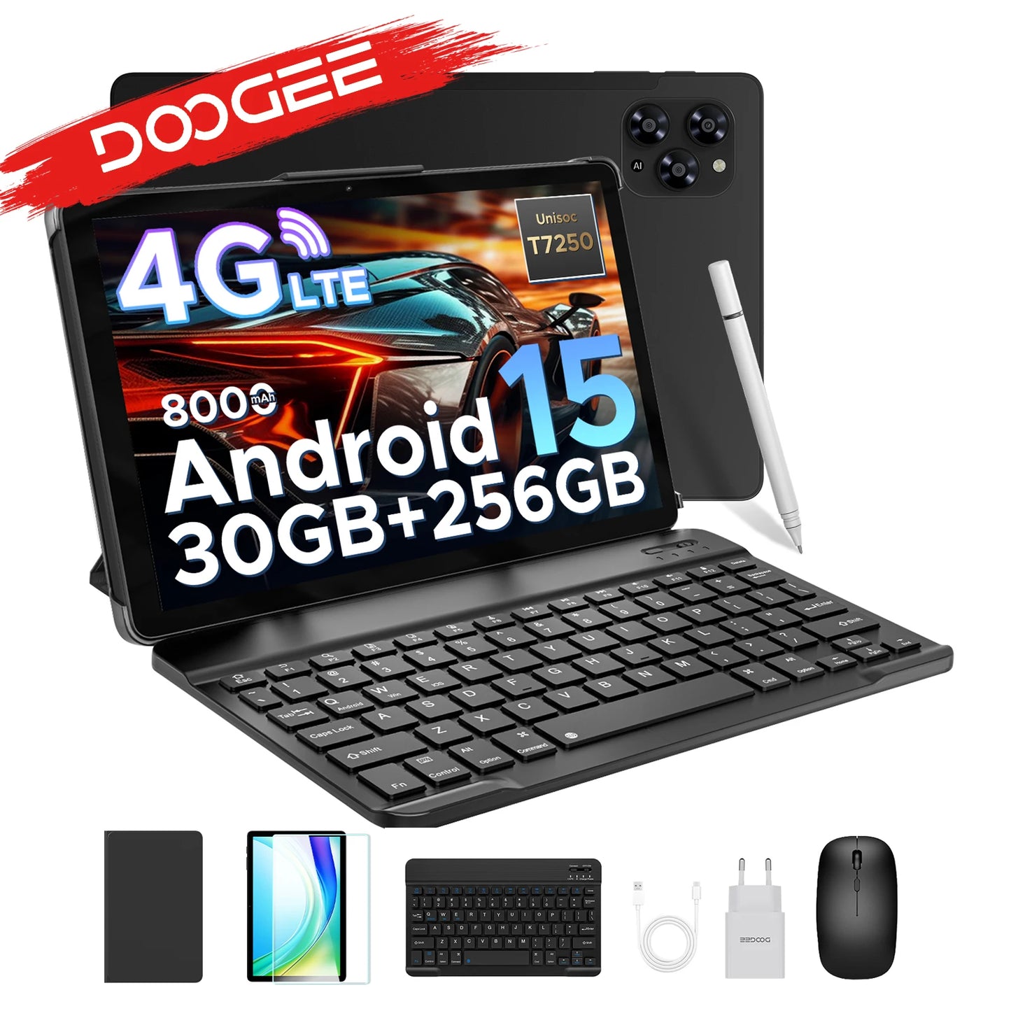 【Brand+】Doogee Tab G6 Tablet Pc 11 Inch Android 15 30Gb Ram(6+24) 256Gb Rom 8000Mah Battery Dual Speakers Support Widevine