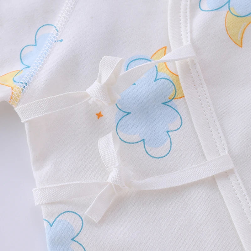 Newborn baby clothes Spring and Autumn pure cotton high waist baby split set Baby autumn clothes and pants