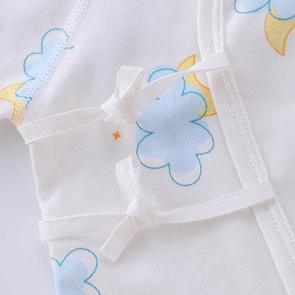 Newborn baby clothes Spring and Autumn pure cotton high waist baby split set Baby autumn clothes and pants