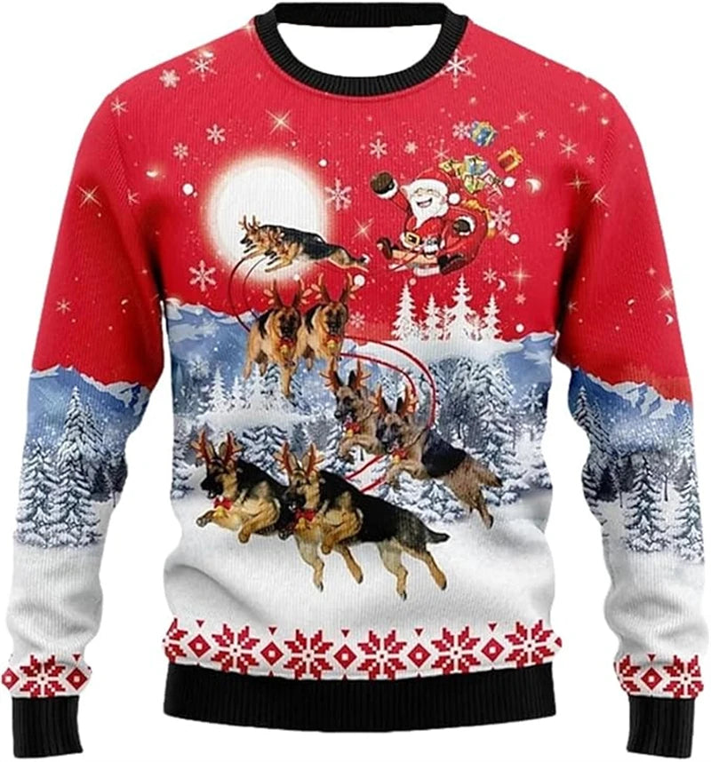 Ugly Christmas Sweater Women Men 3d Print Autumn Winter Pullover Cartoon Pattern Men Clothing New Casual Daily Wear Sweatshirts