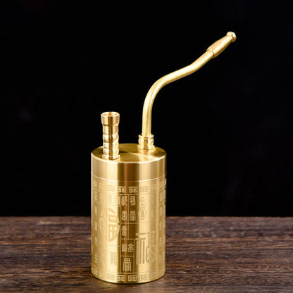 Internet Celebrity 2026 New Hookah Brass Four-purpose Portable Hookah Filter Water Pipe, Personalized Retro Gift for Men