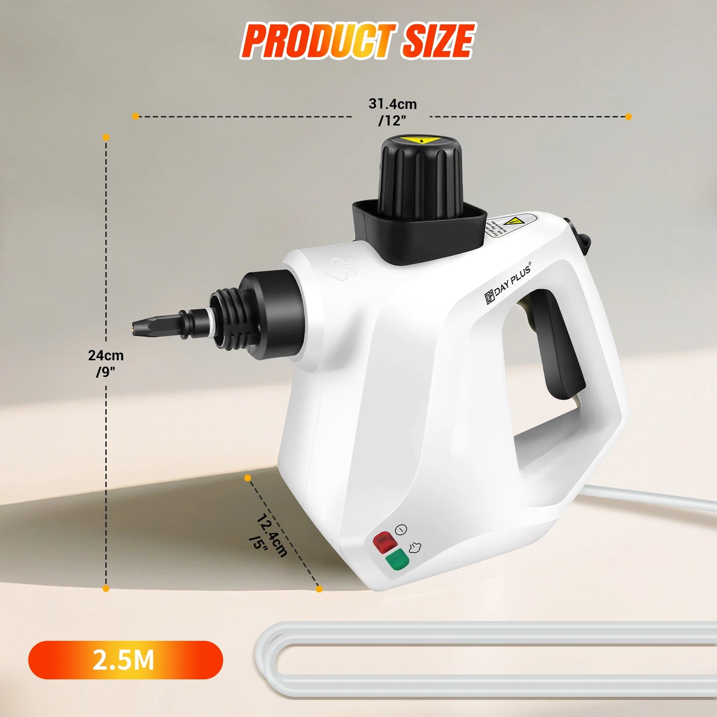 BRIEFNESS Hand-held Steam Cleaner High Temperature Sterilization Air Conditioning Kitchen Hood Home /Car Steaming Cleaner 400ML