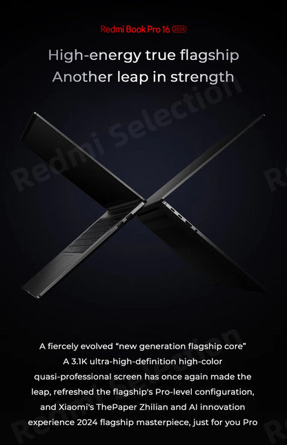 Xiaomi laptop RedmiBook Pro 16 2024 Core Ultra 5-125H/Ultra 7-155H ARC Graphics 32GB DDR5 1TB SSD 16-inch 3.1K 165hz Screen Pc