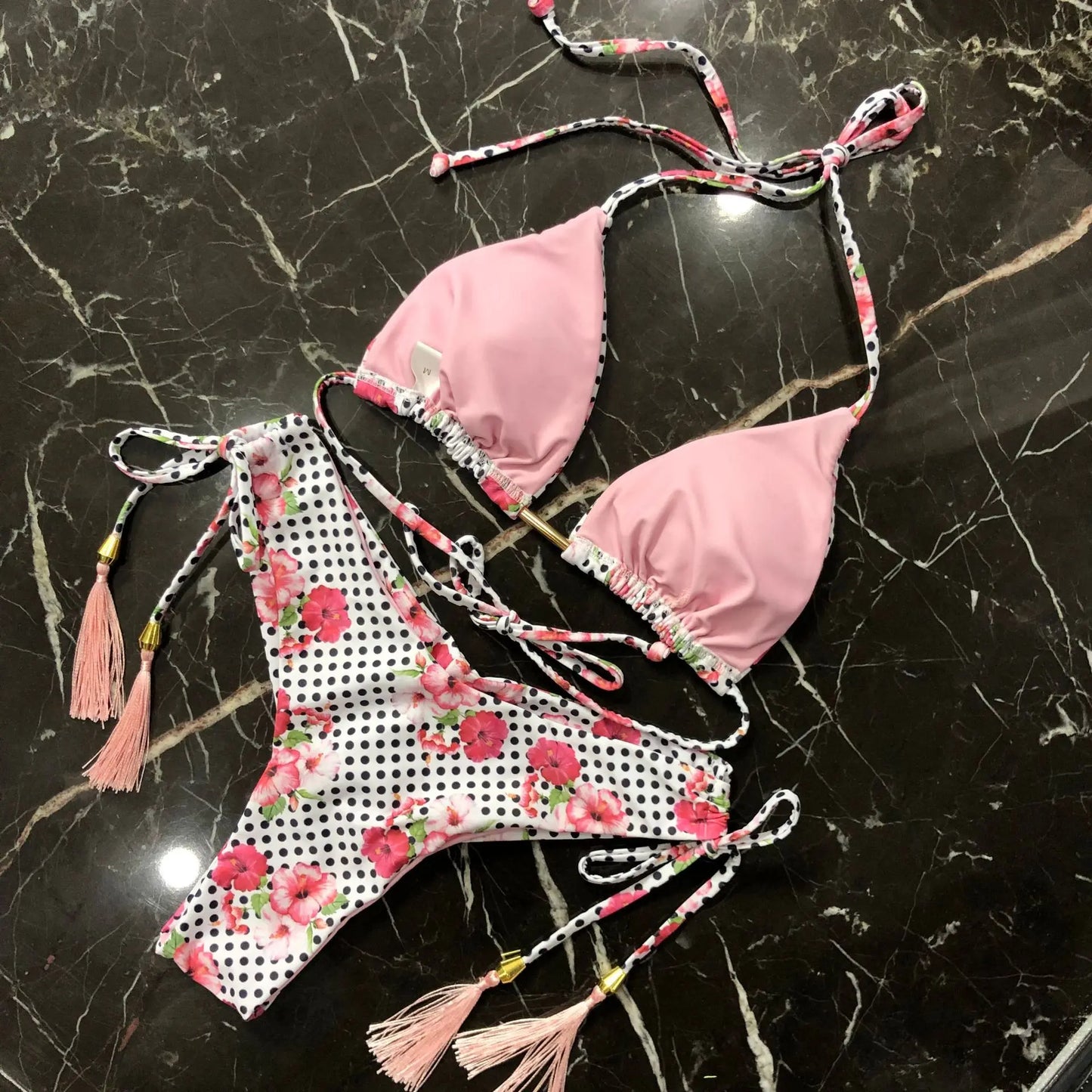 Women's Printed Bikini Beach Holiday Trio