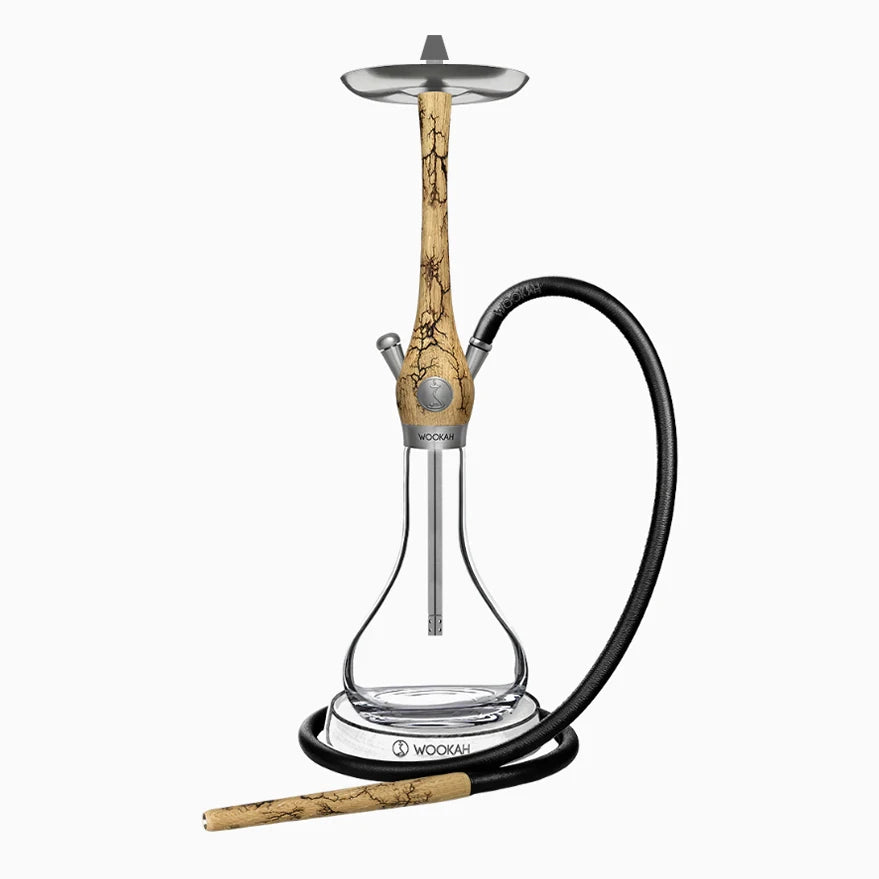 Wookah Hookah Shisha Set High Quality Wooden Large Hookah with Glass Bottle Single Pipe