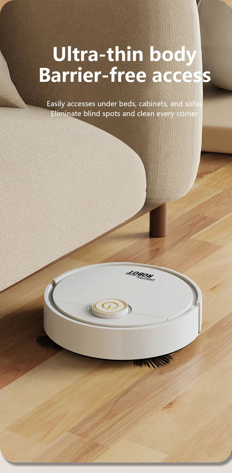 Smart Sweeping Robot Sweeping Suction Mopping 3-in-1 USB Rechargeable Vacuum Home Appliance For Floors Countertops Pet Hair
