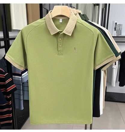 Luxury brand men's short sleeve polo shirt summer fashion hot selling original dog embroidery boutique top golf casual T-shirt