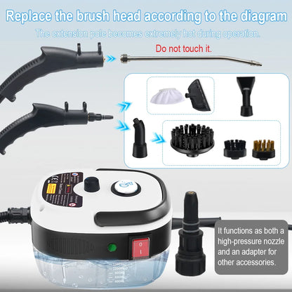 Portable Handheld High Pressure Steam Cleaner Household Multifunctional Steam Cleaning Machine Kitchen Hood Air Conditioner Car
