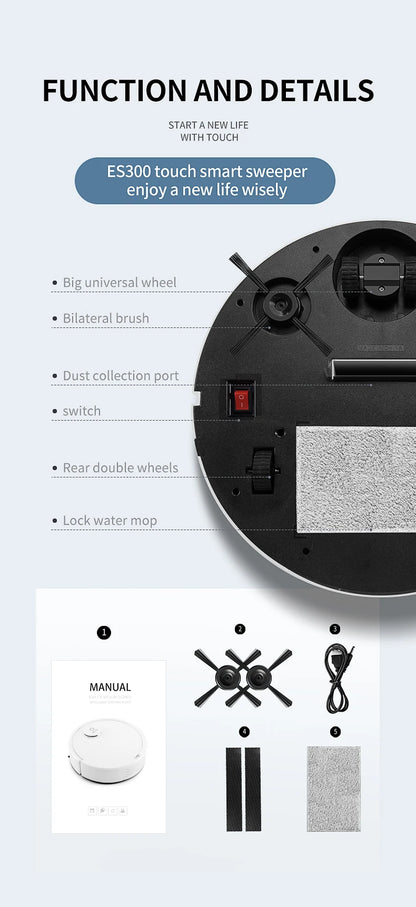 New ES06 APP Wireless Robot Smart Remote Control Vacuum Cleaner Cleaning Machine Sweeping Floor Mop For Home Vacuum Cleaner