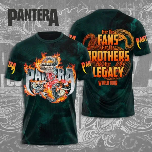 Popular Heavy Metal Rock Band Pantera 3D Print Men Women T-shirt O-neck Short Sleeve Hip Hop Top Casual Streetwear Kids Tees