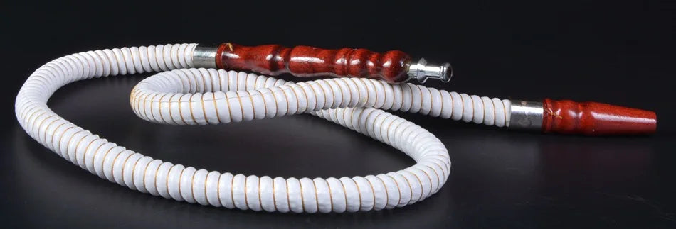 1M Leather Shisha Pipe Hookah Hose Wood Mouth Tip Shisha Pipe Hookah Hose Sheesha Narguile Chicha Water Pipes Shisha Hookah Hose