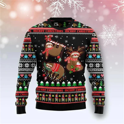 Ugly Christmas Sweater Women Men 3d Print Autumn Winter Pullover Cartoon Pattern Men Clothing New Casual Daily Wear Sweatshirts