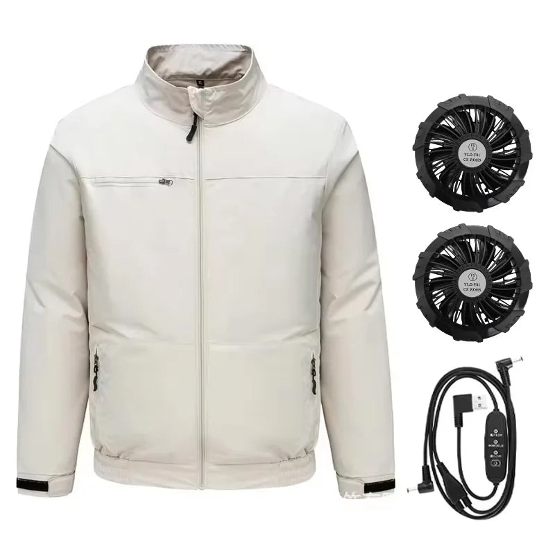 Summer Smart Air Conditioned Jacket Men's Workwear Uniform Fan Clothing Outdoor Heatstroke Prevention Labor Protection Clothes