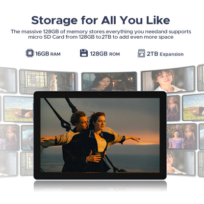 DOOGEE U10 Tablet 10.1" HD Display Android 16 16GB RAM 128GB ROM 5060mAh Large Battery Widevine L1 WiFi6 8MP+5MP Pad PC