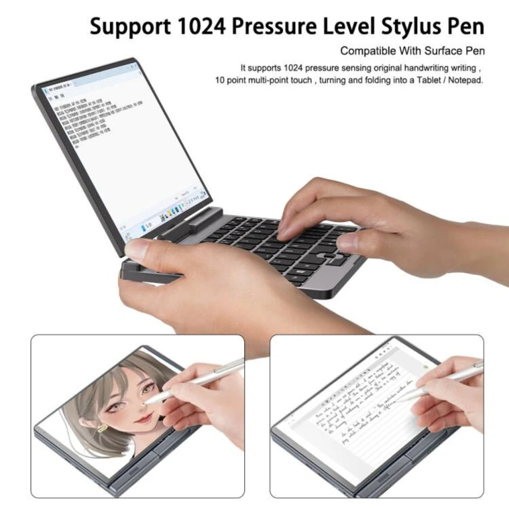 CRELANDER P8 Mini Gaming Laptop 8 Inch Touch Screen Intel Alder Lake N150 12GB DDR5 Windows 11 WiFi 6 Small Pocket Laptop