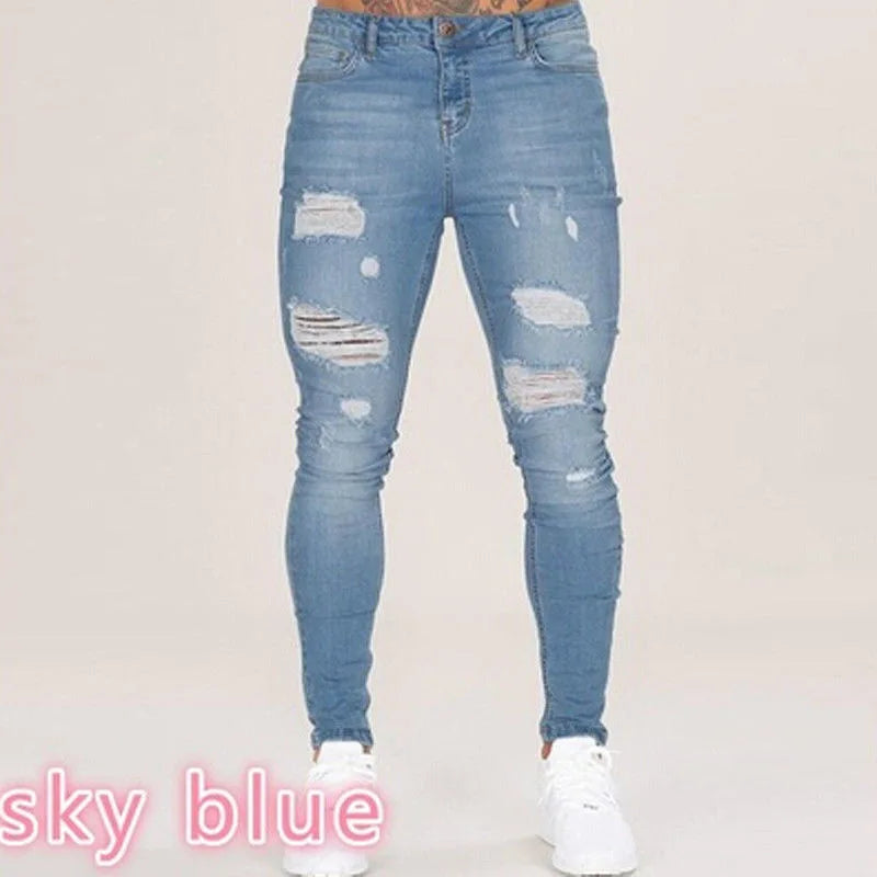 Skinny Fit Hip Hop Denim Jeans