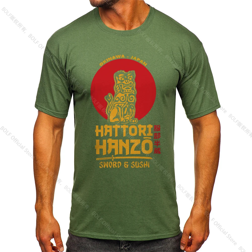 Men's Hattori Hanzo Printed T-shirt 100% Cotton Harajuku Classic Tees for Men Women Casual Shirt Tops Wear