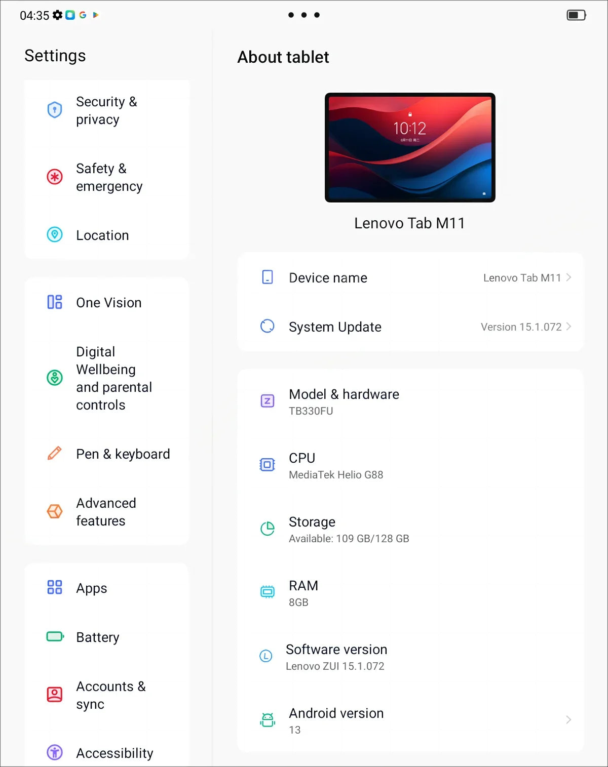 Global Rom Lenovo Tab K10 M11 8GB 128GB MTK Helio G88 Android 13 Tablet 11'' 90Hz Display WIFI LTE  GPS PAD Battery 7040mAh
