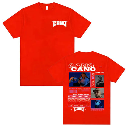 Rapper Cano Triana Tour Album 2025 Printed Tshirts for Men Women Harajuku Hip Hop Street T-shirt Casual Cotton Oversized T Shirt