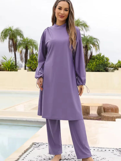 Abaya summer Muslim Swimwear Hijab Women Musulman 3pcs Swimsuit Muslim Swimming Suit Modest Swimwear 3 Pieces Sets Islamic 2025