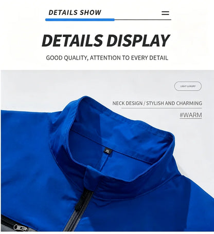 New men's smart cooling workwear with built-in fans, 360° circulating airflow, lightweight and breathable, suitable for hiking,