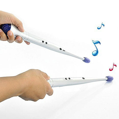 Electronic Air Drum Sticks With LED & Rhythm Sound Wireless Motion Sensor Drumsticks For Kids & Adults, Fun Musical Toy