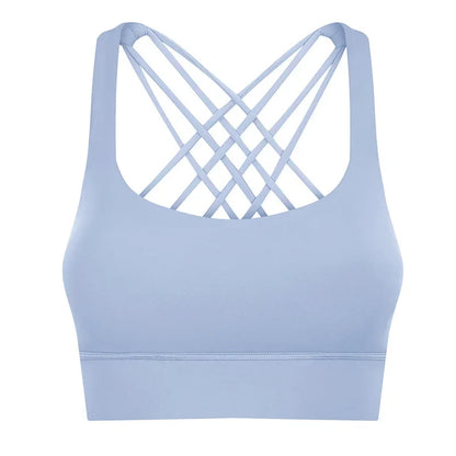 Quick Dry Cross Back Crop Running Bra